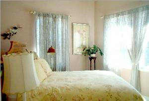 Swedish classic furnishings with head board, night stand and dresser.