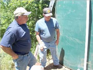 installing a water holding tank